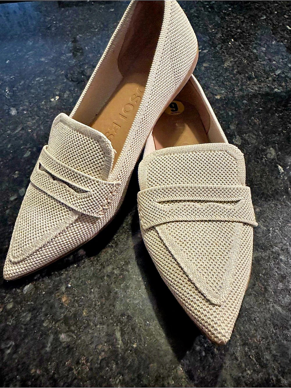 Aerosoles Pointed Toe Loafers in Beige